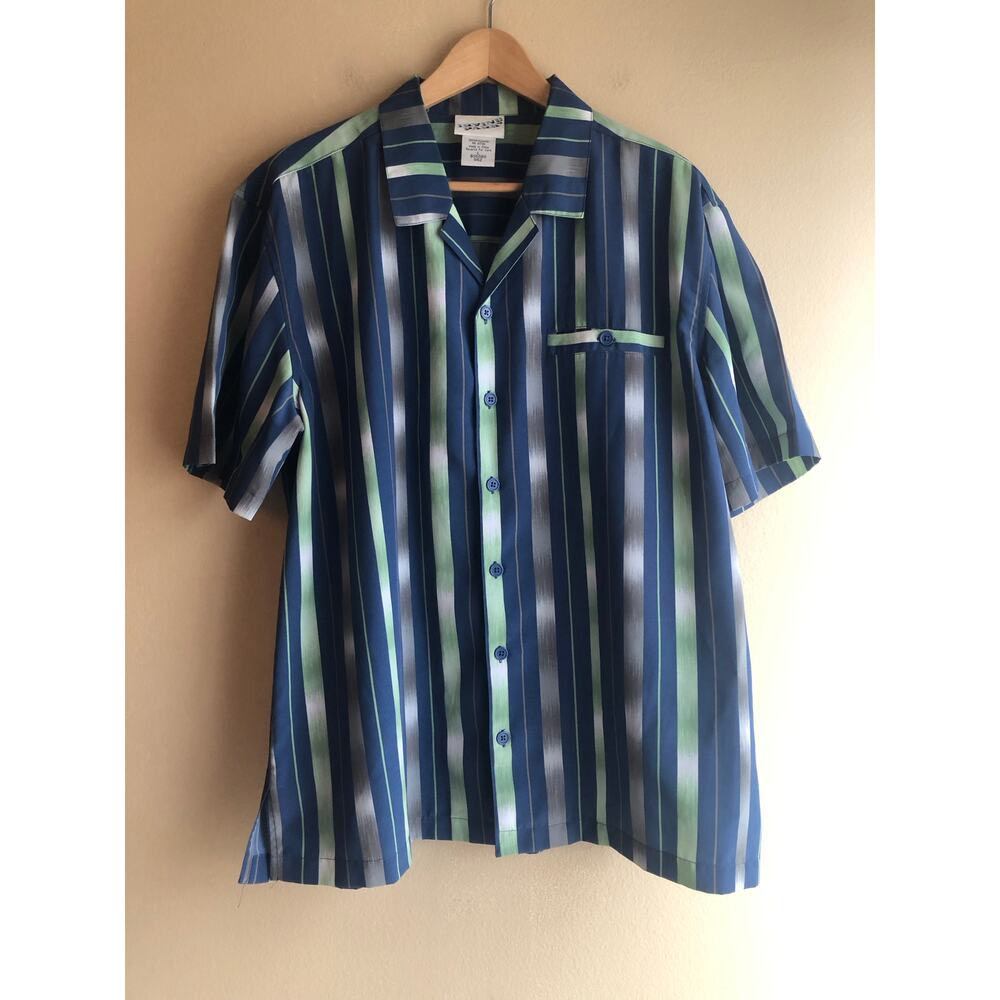 Irvine Park Men Button Up Shirt Multi Color Size Large